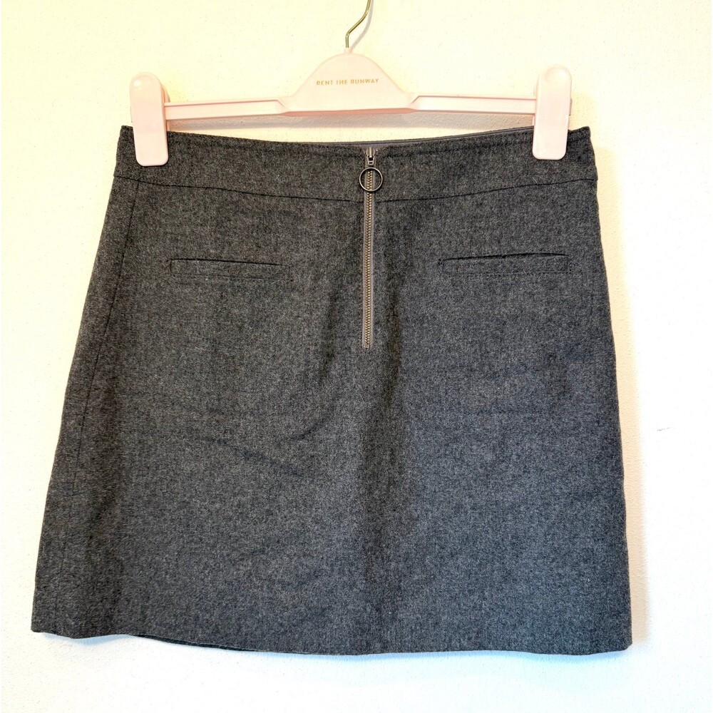 Grey Wool Madewell Mini Skirt, Madewell Skirt - Picture 5 of 6